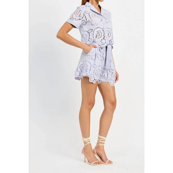 NEW EN SAISON brynlee boxy shirt in lilac - Picture 6 of 8